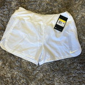 White Nike Running Shorts